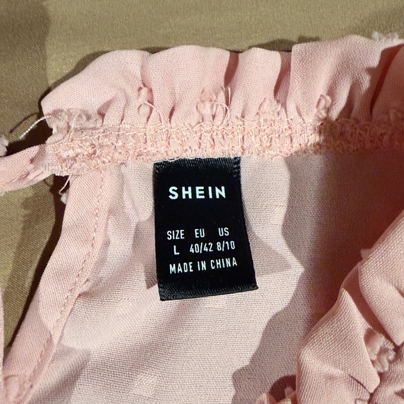 SHEIN Light Pink Smocked Blouse - Picture 2 of 5
